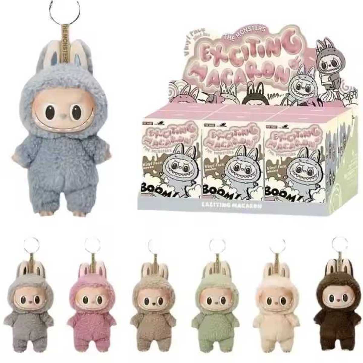 3点LABUBUラブブ Exciting Macaron ② Figurina Labubu Popmanrt Exciting Macarons 16cm