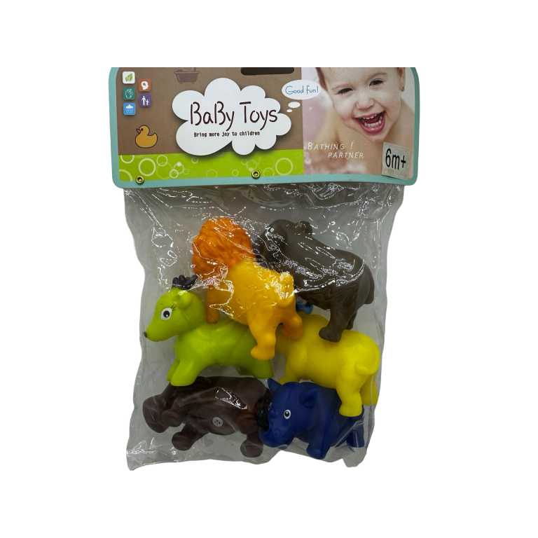 Transforma baia copilului intr-o aventura distractiva cu setul de jucarii Baby Toys! Figurinele in forma de animale sunt realizate din material moale si sigur, perfect pentru mainile delicate ale celor mici. Culorile vii stimuleaza atentia si dezvolta perceptia vizuala, iar textura placuta ii incurajeaza pe copii sa exploreze. Aceste jucarii pot fi stoarse pentru a improsca apa, aducand voie buna si facand baita mai usoara pentru parinti. Setul este usor de curatat si rezistent la folosire indelungata. Beneficii pentru copil: Dezvolta coordonarea mana–ochi si simturile tactile Stimuleaza imaginatia si creativitatea prin joaca interactiva Ofera distractie si relaxare in timpul rutinei zilnice de baie Recomandat pentru copii peste 6 luni.