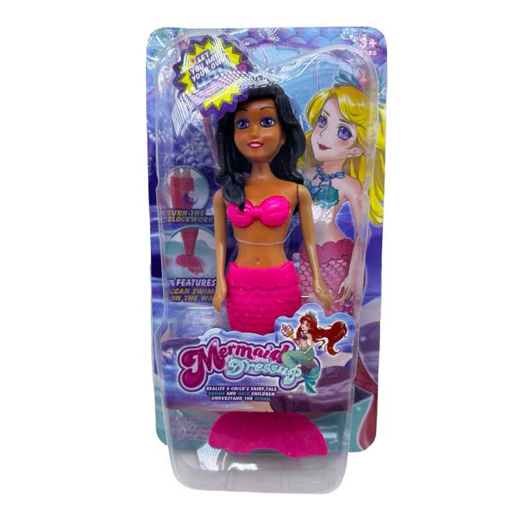 Sirena de jucarie cu cheita care inoata