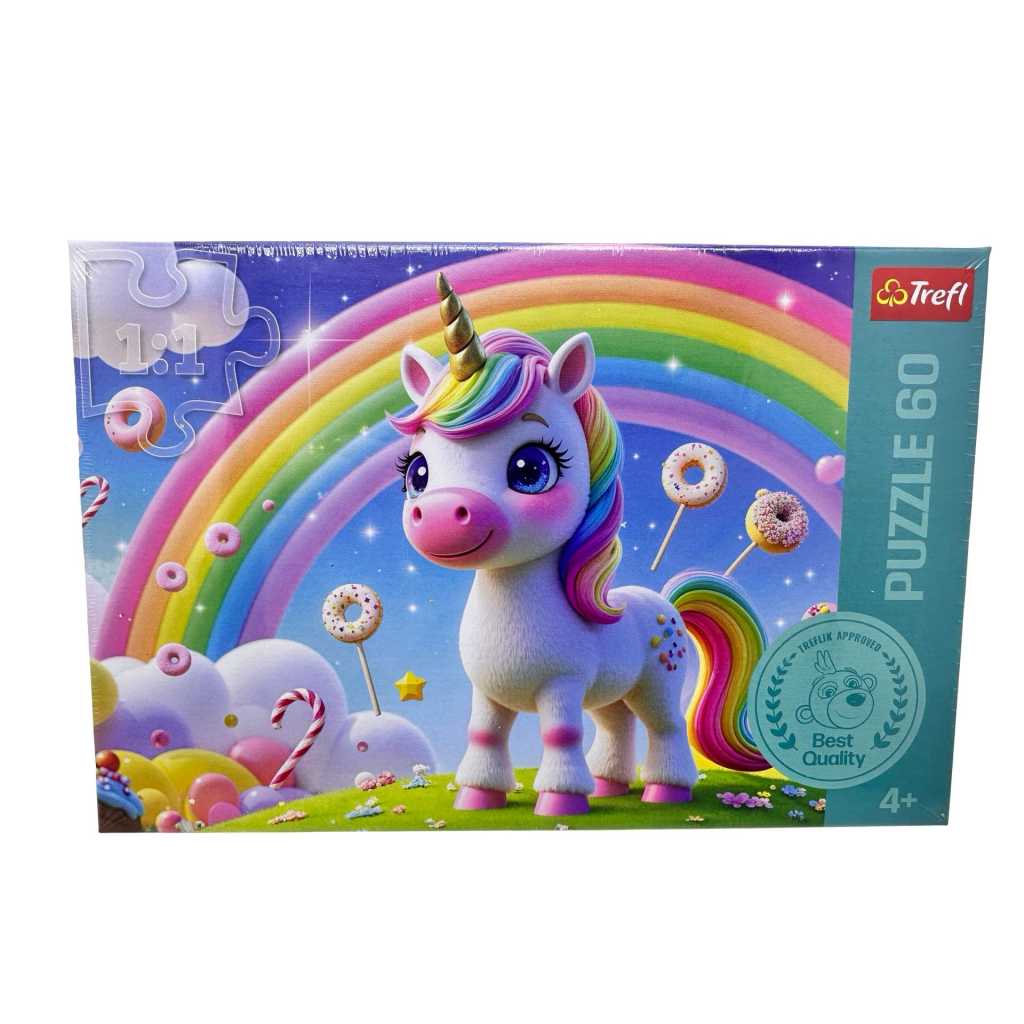 Puzzle Unicorn Rainbow Trefl cu 60 de piese