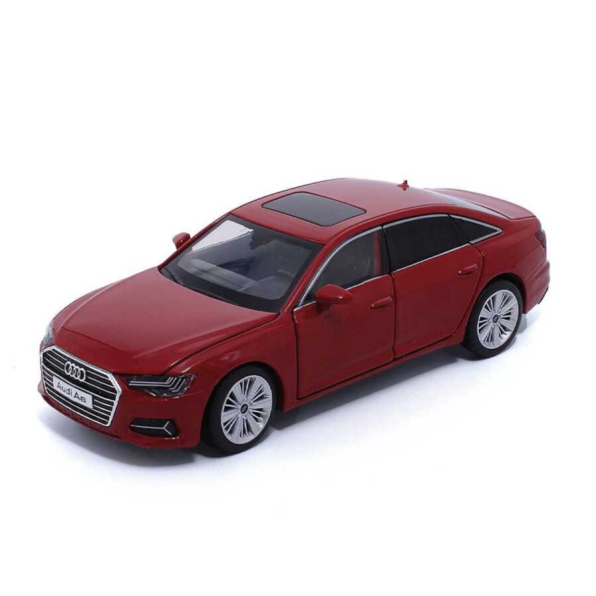 Macheta Audi A6 1/32 Rosu Tayumo Deschide Toate Usile, Capota Si