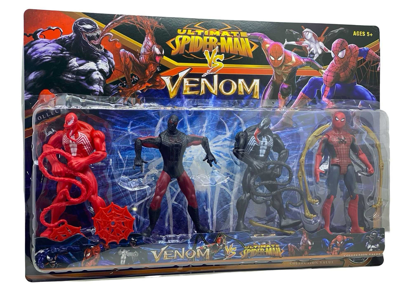 Set Figurine Spider-Man Vs Venom - Cu Carnage Si Spider-Man Negru