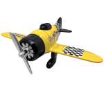 Avion din metal cu resort mix color - imagine 5