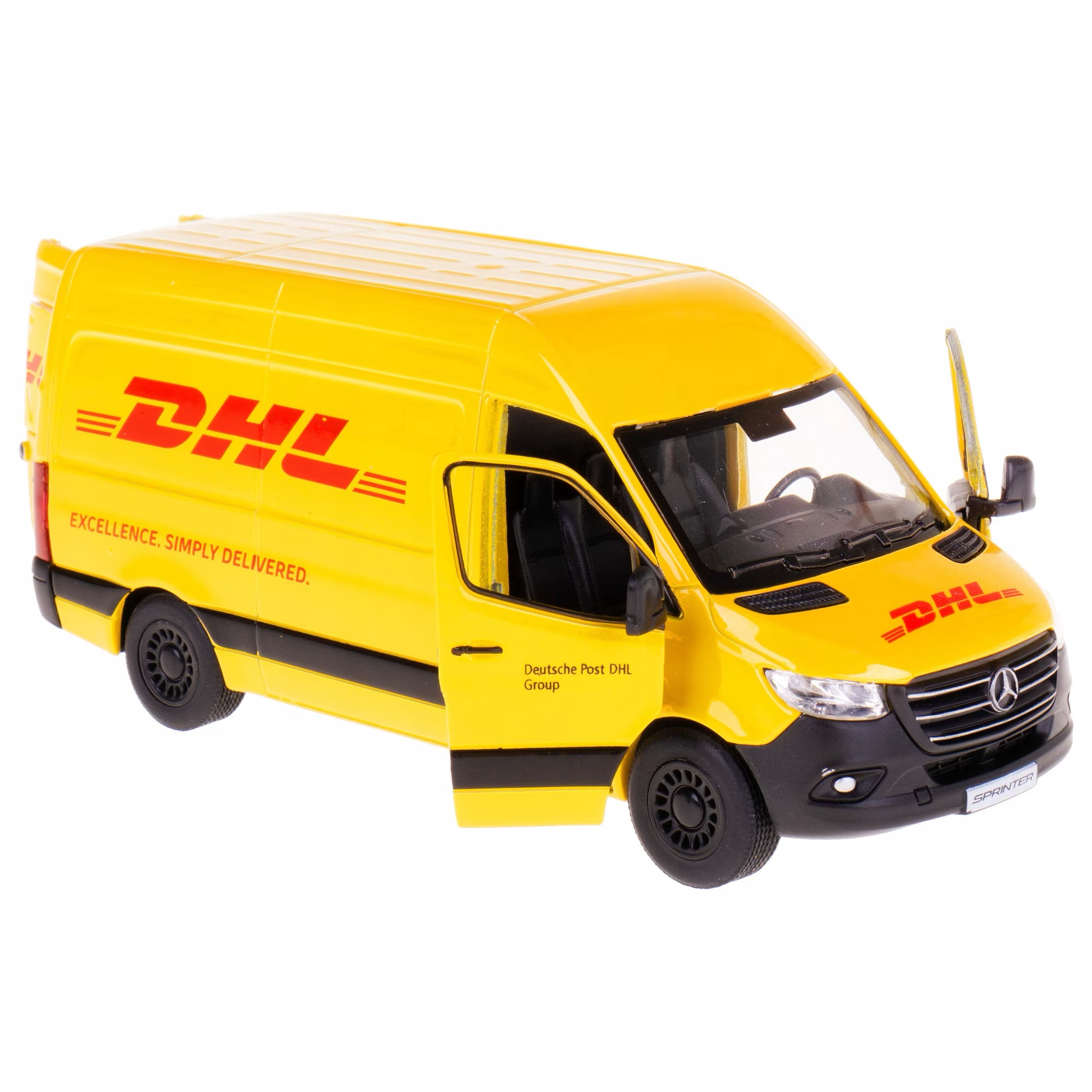 img_8529 Macheta Mercedes-Benz Sprinter DHL 1/48 fara cutie - imagine 1