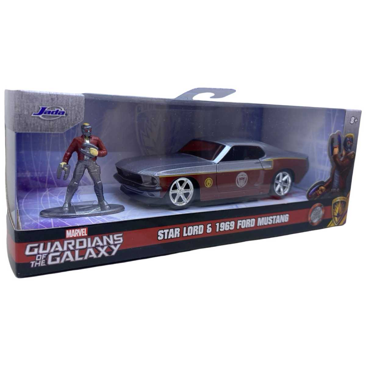 Macheta Ford Mustang 1969 With Star Lord Figure Marvel Guardians