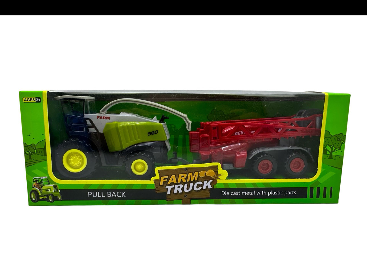 IMG-20250428-WA0104__58140 Macheta Tractor de ferma cu remorca rosie – Pull Back - imagine 1