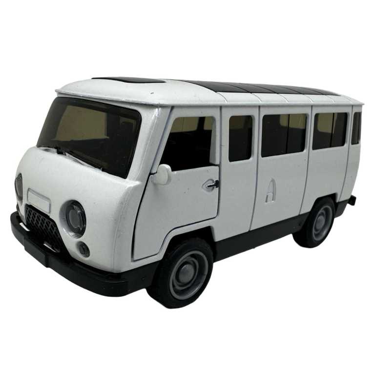 Macheta microbuz militar UAZ 1:32 replica metal usi deschise