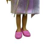 Papusa MayMay Girls 34 cm cu par blond si rochita eleganta roz material plastic cauciucat - imagine 5