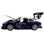 Macheta Porsche RSR Racing 1:32 replica metal lumini si sunete usi deschise alb albastru - imagine 9