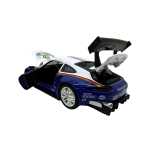 Macheta Porsche RSR Racing 1:32 replica metal lumini si sunete usi deschise alb albastru - imagine 11