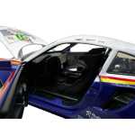 Macheta Porsche RSR Racing 1:32 replica metal lumini si sunete usi deschise alb albastru - imagine 12