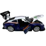 Macheta Porsche RSR Racing 1:32 replica metal lumini si sunete usi deschise alb albastru - imagine 16