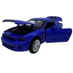 Macheta Ford mustang albastru cu sunet lumini deschide usile - imagine 6