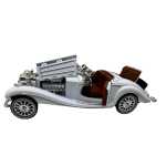 Macheta Mercedes 500K epoca alb 1/32 lumini sunet deschide usile si capotele - imagine 6