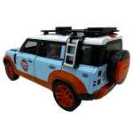 Macheta Land Rover Defender albastru sunet lumini deschide usile si capotele - imagine 7