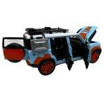 Macheta Land Rover Defender albastru sunet lumini deschide usile si capotele - imagine 8