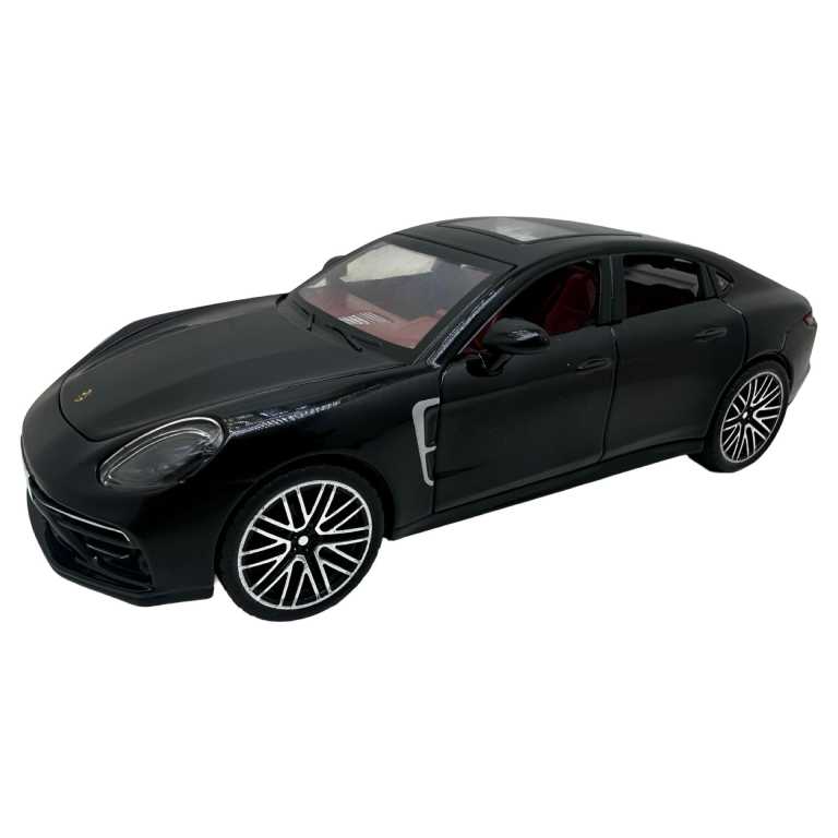 Macheta Porsche Panamera negru1/24 sunete lumini deschide usile si capotele