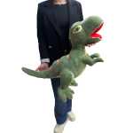 Dinozaur verde din plus cu dimensiunea de 90 cm - imagine 3