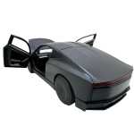 Macheta Tesla Cybercab robotaxi neagra cu sunete lumini deschide usile si capota - imagine 11