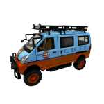 Macheta CamperVan duba albastra-portocaliu GULF cu sunete lumini deschide usile