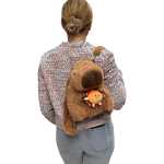 Ghiozdan-Rucsac de plus Capibara cu capibara mic amuzant hamburger  Yummy - imagine 3