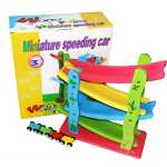 Pista Tobogan cu masinute din lemn pentru copii 3 ani plus - imagine 3