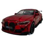 Macheta Auto BMW M4 Coupe replica rosie sport cu usi deschise 1:32 - imagine 7