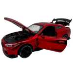 Macheta Auto BMW M4 Coupe replica rosie sport cu usi deschise 1:32 - imagine 6