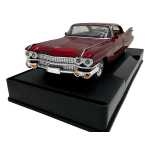 Macheta Auto Cadillac Eldorado 1959 replica rosie visiniu clasica cu usi deschise 1:32 - imagine 3