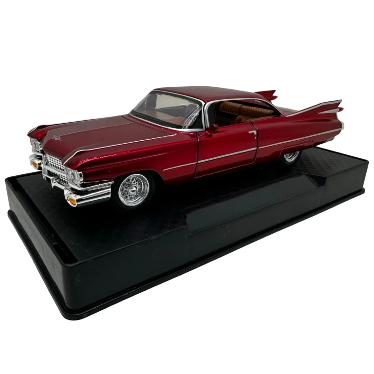 Macheta Auto Cadillac Eldorado 1959 replica rosie visiniu clasica cu usi deschise 1:32