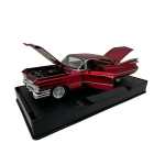 Macheta Auto Cadillac Eldorado 1959 replica rosie visiniu clasica cu usi deschise 1:32 - imagine 6