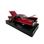 Macheta Auto Cadillac Eldorado 1959 replica rosie visiniu clasica cu usi deschise 1:32 - imagine 8
