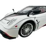 Macheta metal Pagani Huayra roadster alb 1/18 sunet, lumini, deschide usile si capotele - imagine 3