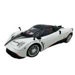 Macheta metal Pagani Huayra roadster alb 1/18 sunet, lumini, deschide usile si capotele