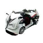 Macheta metal Pagani Huayra roadster alb 1/18 sunet, lumini, deschide usile si capotele - imagine 7
