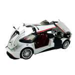 Macheta metal Pagani Huayra roadster alb 1/18 sunet, lumini, deschide usile si capotele - imagine 11