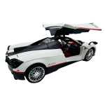 Macheta metal Pagani Huayra roadster alb 1/18 sunet, lumini, deschide usile si capotele - imagine 17