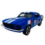 Macheta Ford Mustang albastru 1/32 lumini sunete deschide usile