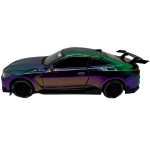 Macheta Auto BMW M4 Coupe replica metalizat cameleon verde sport cu usi deschise 1:32 - imagine 3