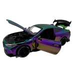 Macheta Auto BMW M4 Coupe replica metalizat cameleon verde sport cu usi deschise 1:32 - imagine 6