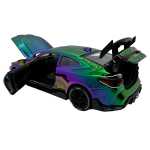 Macheta Auto BMW M4 Coupe replica metalizat cameleon verde sport cu usi deschise 1:32 - imagine 7