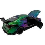 Macheta Auto BMW M4 Coupe replica metalizat cameleon verde sport cu usi deschise 1:32 - imagine 10