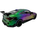 Macheta Auto BMW M4 Coupe replica metalizat cameleon verde sport cu usi deschise 1:32 - imagine 5