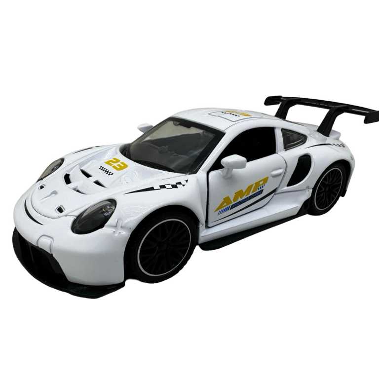 Macheta Porsche 911 GT3 RS 1:32 metal alb sport cu usi deschise