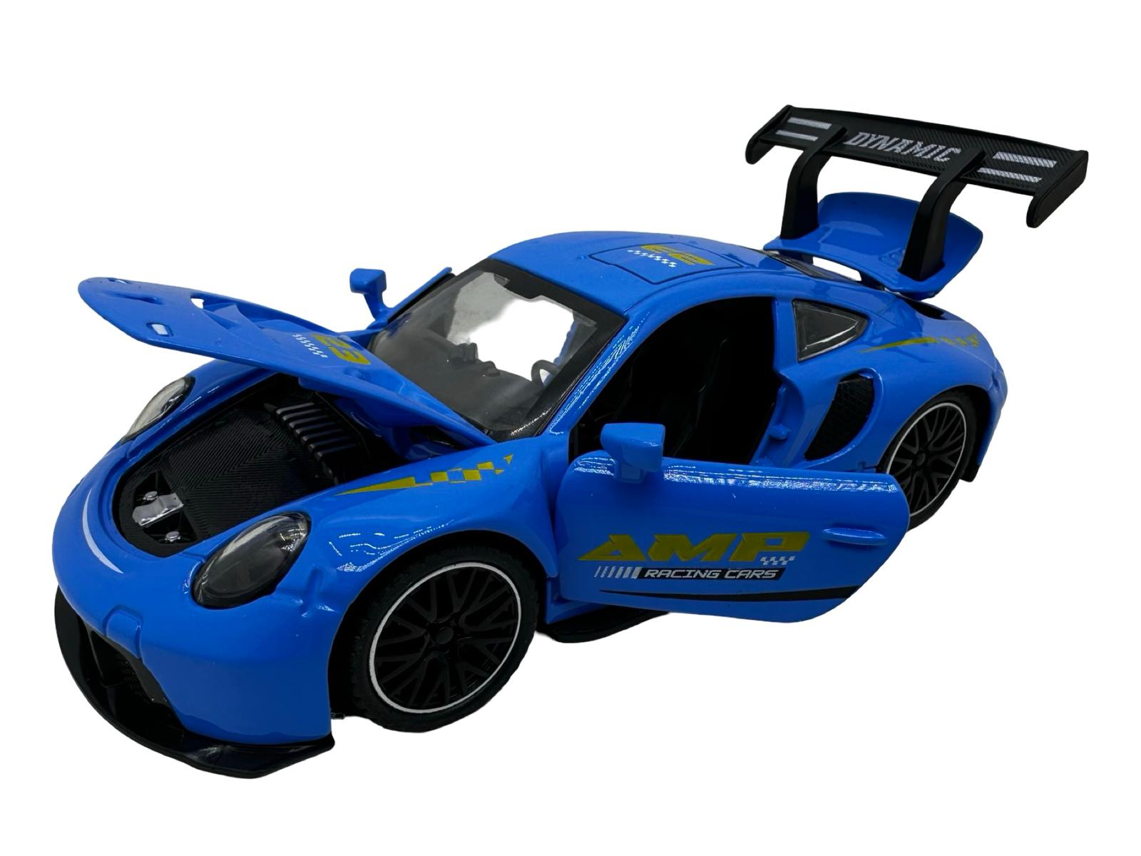 IMG-20250930-WA0258 Macheta Porsche 911 GT3 RS 1:32 metal albastru sport cu usi deschise
