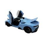 Macheta Maserati MC20 albastru 1:24 replica metal lumini si sunete usi capota portbagaj deschise - imagine 7