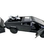 Macheta Tesla Cybertruck cu rulota si atv neagra 1/36 sunete lumini deschide usi - imagine 8
