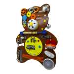 Busy Board ursulet interactiv din lemn STEM 41x30x7 cm pentru dezvoltarea abilitatilor copiilor - imagine 2