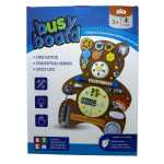 Busy Board ursulet interactiv din lemn STEM 41x30x7 cm pentru dezvoltarea abilitatilor copiilor - imagine 5