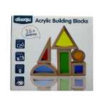 Blocuri de constructie senzoriale din lemn cu acril colorat set educativ STEM